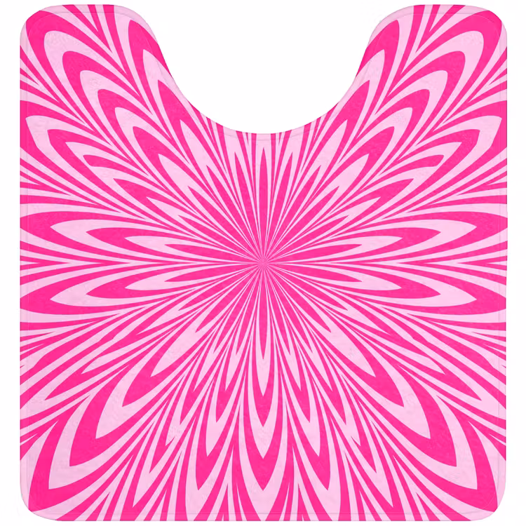 WC Mat - Pattern - Optical - Pink — 1