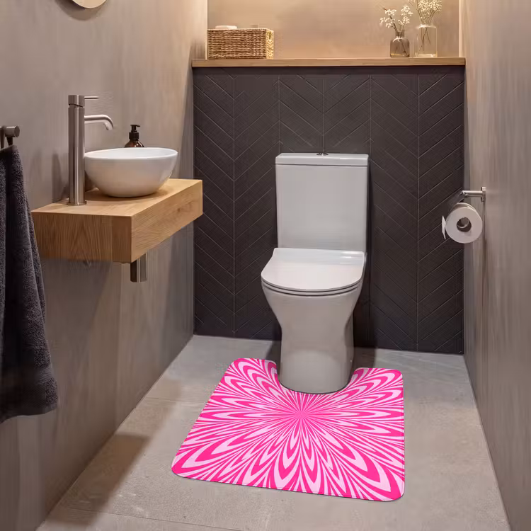 WC Mat - Pattern - Optical - Pink — 2