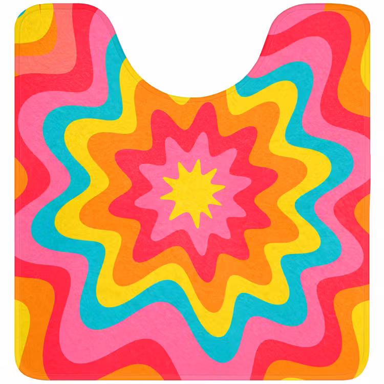 WC Mat - Pattern - Wavy - Colorful — 1