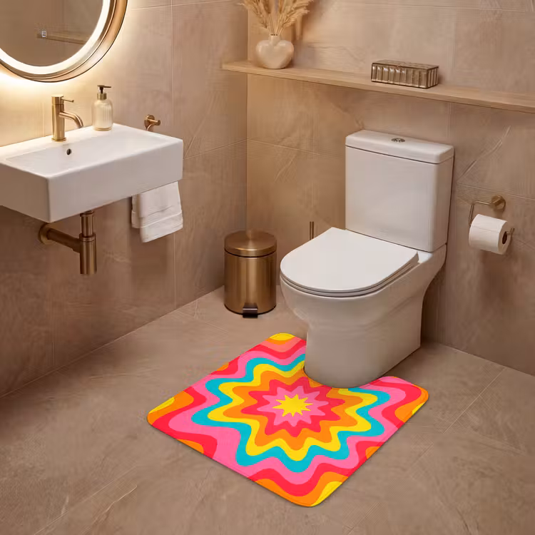WC Mat - Pattern - Wavy - Colorful — 3