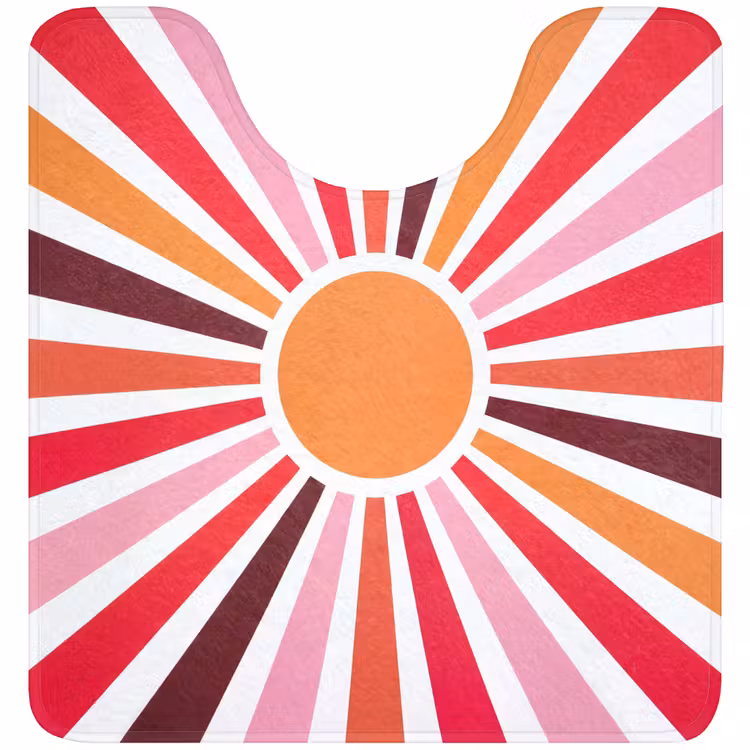 WC Mat - Sun - Rays - Abstract - Colorful — 1