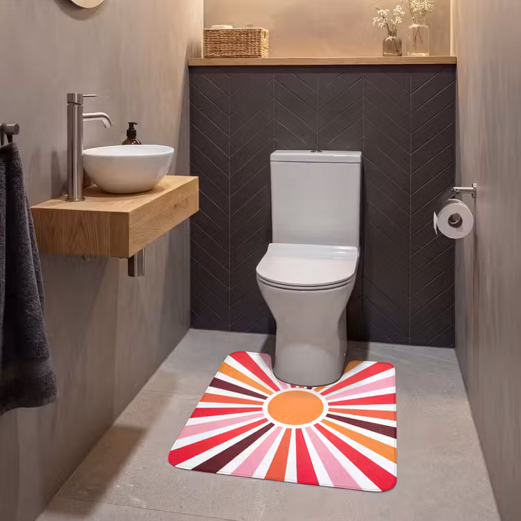 WC Mat - Sun - Rays - Abstract - Colorful — 2