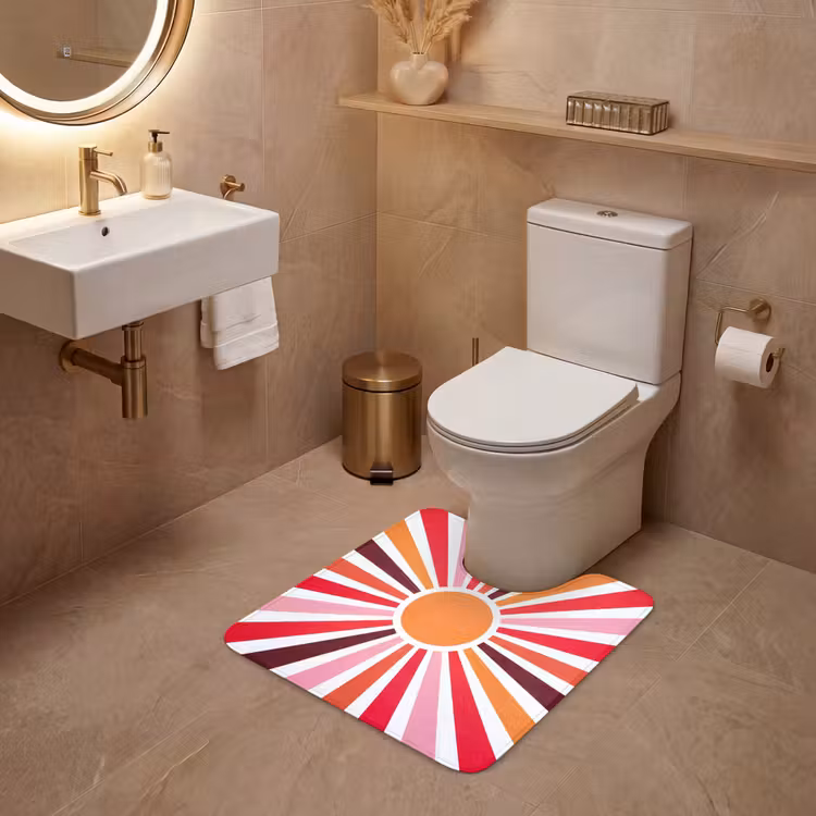 WC Mat - Sun - Rays - Abstract - Colorful — 3