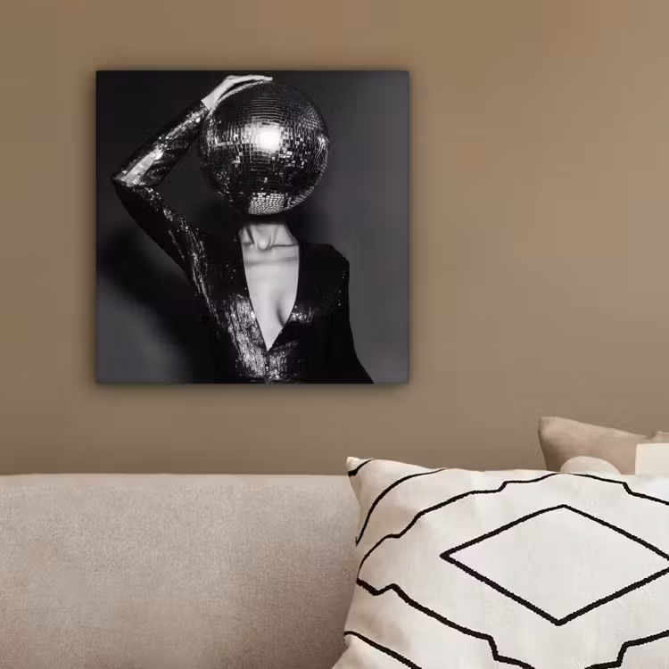 Canvas Print - Discoball - Face - Glamour - Black — 2