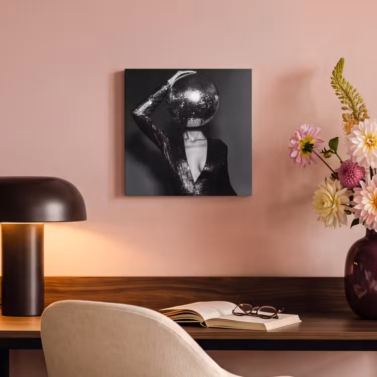 Canvas Print - Discoball - Face - Glamour - Black — 3