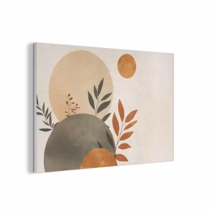 Acoustic Felt - Shapes - Round - Leaves - Beige