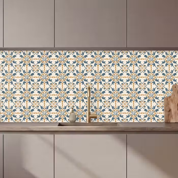 Kitchen Wall Splashback - Patterned - Classic - Colorful