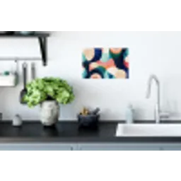 Abstract - Blauw - Roze Muursticker klein -keuken