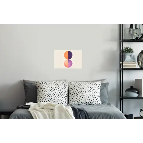 Abstract - Cirkels - Paars Muursticker klein -slaapkamer