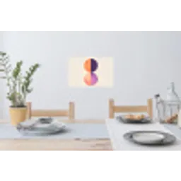 Abstract - Cirkels - Paars Muursticker klein -eettafel