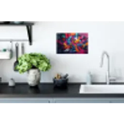 Abstract - Explosie - Neonkleuren Muursticker klein -keuken