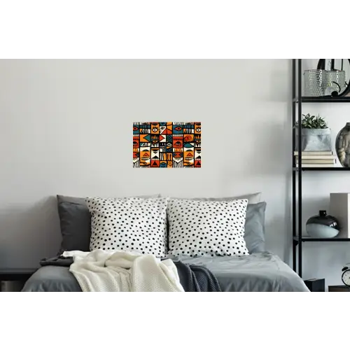 Abstract - Gezichten - Mozaïek Muursticker klein -slaapkamer