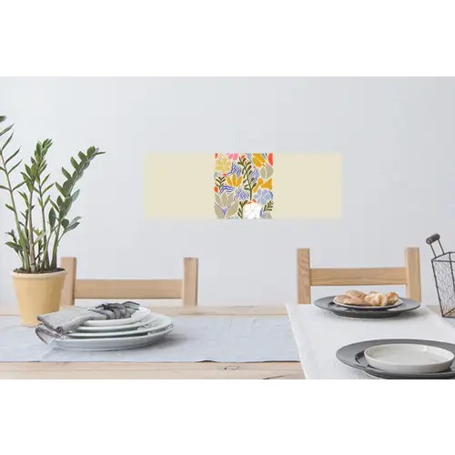 Abstract - Bloemen - Bladeren Muursticker klein -eettafel
