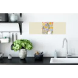 Abstract - Bloemen - Bladeren Muursticker klein -keuken