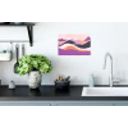 Abstract - Heuvels - Bomen - Groen Muursticker klein -keuken