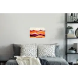Abstract - Landschap - Golven Muursticker klein -slaapkamer
