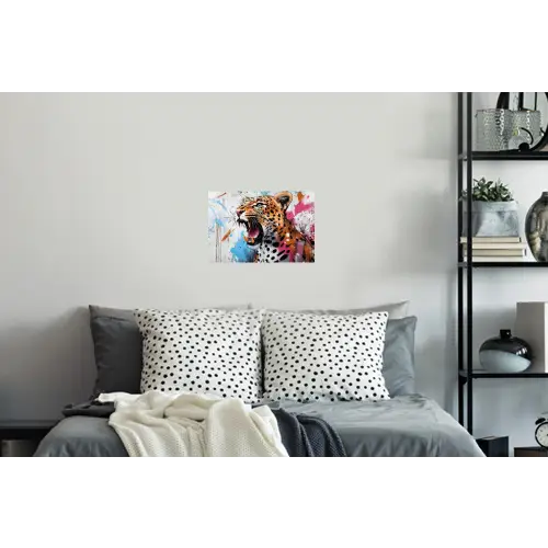 Abstract - Luipaard - Kleurrijk Muursticker klein -slaapkamer