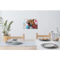 Abstract - Luipaard - Kleurrijk Muursticker klein -eettafel