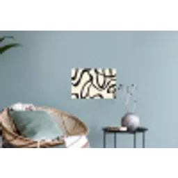 Abstract - Lijnen - Modern - Beige Muursticker klein -plant