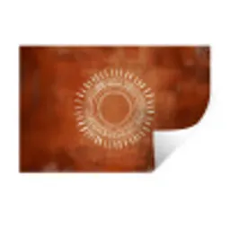 Abstract - Lijnen - Zonnestralen - Roodbruin Muursticker klein -3d