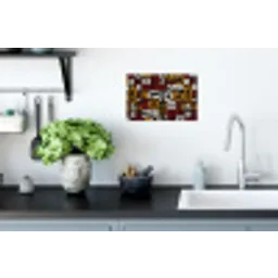Abstract - Patroon - Rood Muursticker klein -keuken