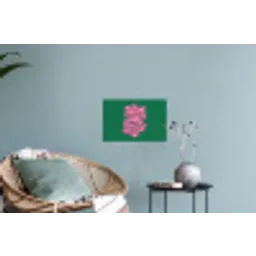 Abstract - Pink - Lijnen - Groen Muursticker klein -plant