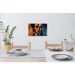 Abstract - Portret - Kleurvakken Muursticker klein -eettafel