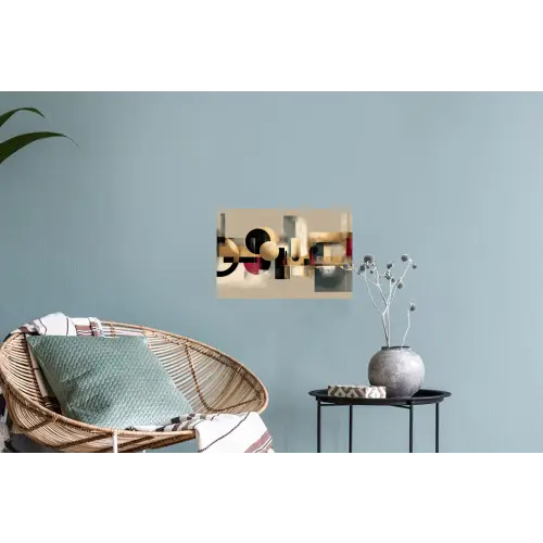 Abstract - Vormen - Beige - Texturen Muursticker klein -plant
