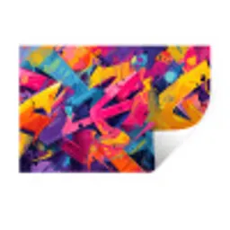 Abstract - Vormen - Kleurrijk Muursticker klein -3d