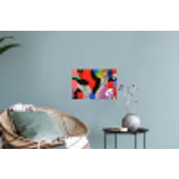 Abstract - Vormen - Kleuren - Stippen Muursticker klein -plant