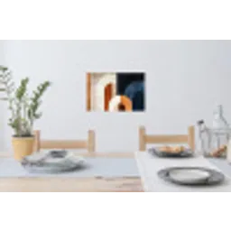 Abstract - Vormen - Donkerblauw Muursticker klein -eettafel