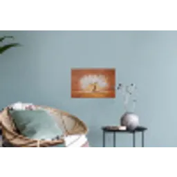 Abstract - Boom - Wit - Bladeren Muursticker klein -plant