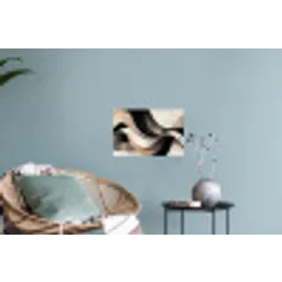 Abstract - Golven - Zwart - Verweerd Muursticker klein -plant