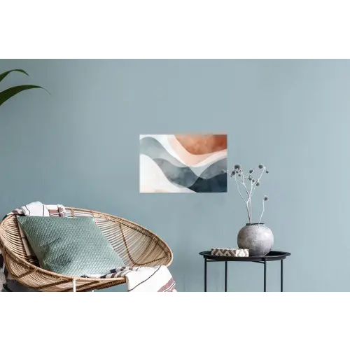 Abstract - Golven - Blauw Muursticker klein -plant
