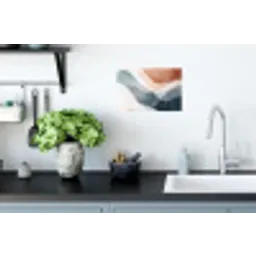 Abstract - Golven - Blauw Muursticker klein -keuken