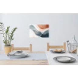 Abstract - Golven - Blauw Muursticker klein -eettafel