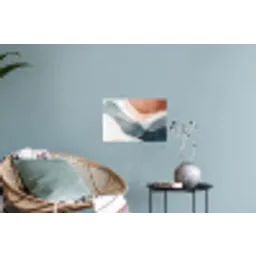Abstract - Golven - Blauw Muursticker klein -plant