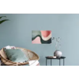 Abstract - Golven - Sierlijk - Roze Muursticker klein -plant