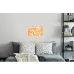 Abstract - Golvend - Oranje Muursticker klein -slaapkamer