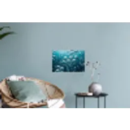 Luchtbellen - Dynamisch - Blauw Muursticker klein -plant