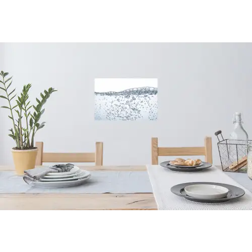 Luchtbellen - Water - Dynamisch Muursticker klein -eettafel