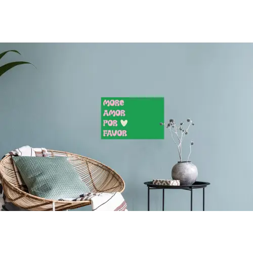 Amor - Valentijn - Groen - Tekst Muursticker klein -plant