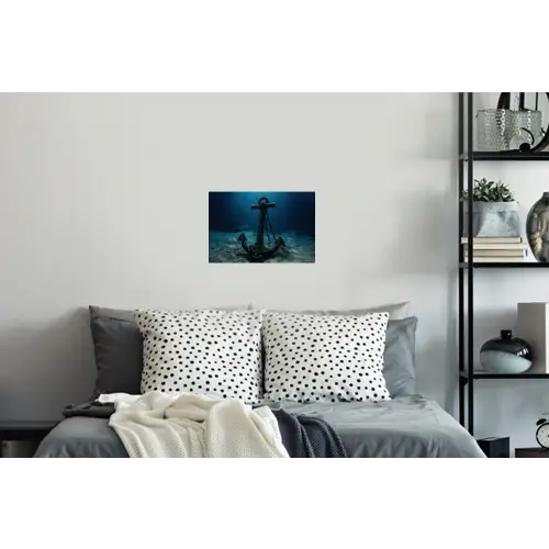 Anker - Ijzer - Zeebodem - Zand Muursticker klein -slaapkamer