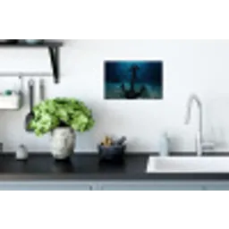 Anker - Ijzer - Zeebodem - Zand Muursticker klein -keuken