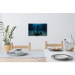 Anker - Ijzer - Zeebodem - Zand Muursticker klein -eettafel