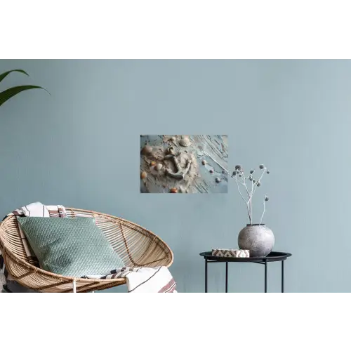 Anker - Hout - Schelpen - Zand Muursticker klein -plant