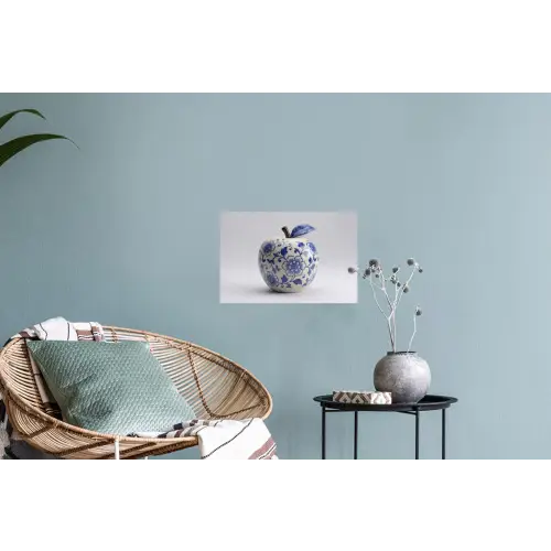 Appel - Blauw - Klassiek Muursticker klein -plant