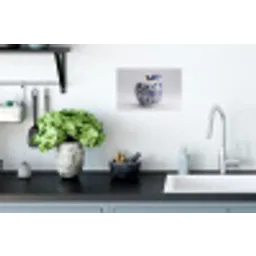Appel - Blauw - Klassiek Muursticker klein -keuken