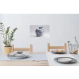 Appel - Blauw - Klassiek Muursticker klein -eettafel