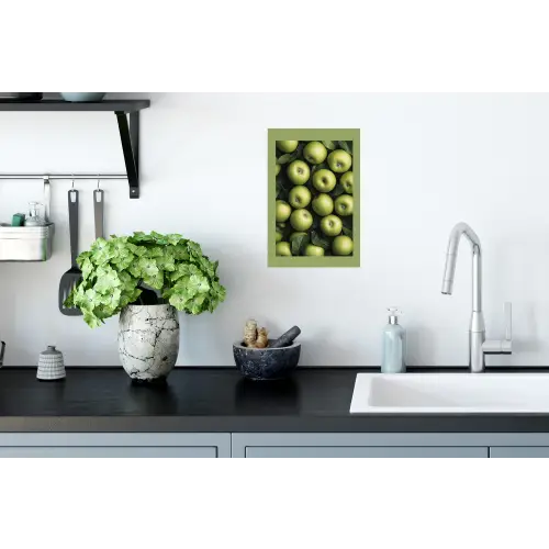 Appels - Groen - bladeren Muursticker klein -keuken